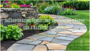 incorporating flagstone and stacked stone for a natural aesthetic