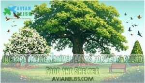 incorporating native plants for year-round food and shelter