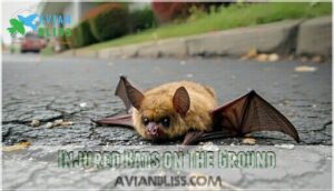 injured bats on the ground