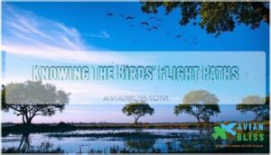 knowing the birds' flight paths