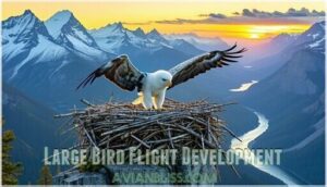large bird flight development