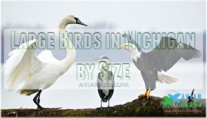 large birds in michigan by size