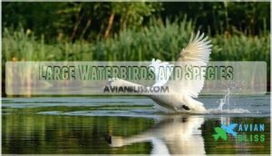 large waterbirds and species