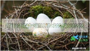laying hard-shelled eggs processes