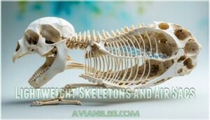 lightweight skeletons and air sacs