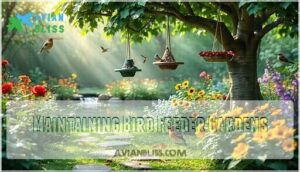 maintaining bird feeder gardens