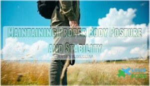 maintaining proper body posture and stability
