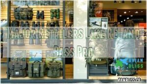 major retailers like rei and bass pro