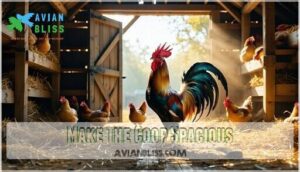 make the coop spacious make the coop spacious