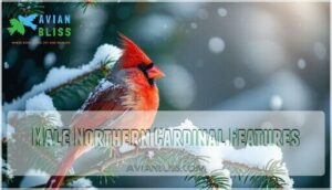male northern cardinal features