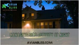 managing bird activity at night