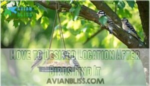 move to desired location after birds find it
