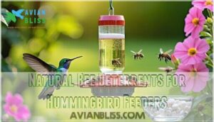 natural bee deterrents for hummingbird feeders