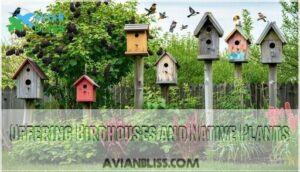 offering birdhouses and native plants