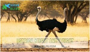ostrich height and weight