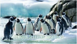 penguin sleeping positions
