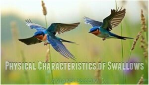 physical characteristics of swallows