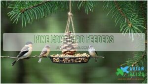 pine cone bird feeders
