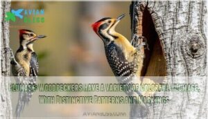plumage: woodpeckers have a variety of colorful plumage, with distinctive patterns and markings