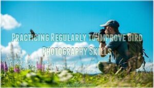 practicing regularly to improve bird photography skills