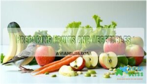preparing fruits and vegetables