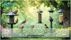 providing bird feeders