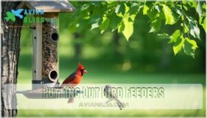 putting out bird feeders