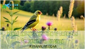 range and distribution of american goldfinch in virginia