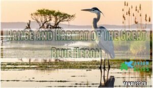 range and habitat of the great blue heron