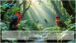 red beak bird conservation