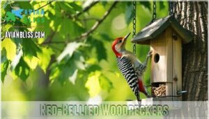 red-bellied woodpeckers