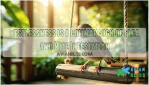 restlessness is a common sign of flea and mite infestation