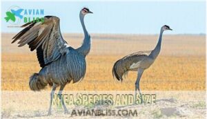 rhea species and size