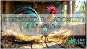 rooster with long tail