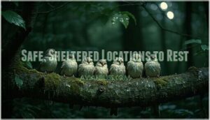 safe, sheltered locations to rest