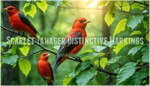 scarlet tanager distinctive markings