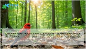 scarlet tanager forest preferences