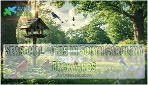 seasonal birds in south carolina backyards