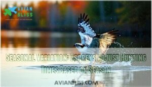 seasonal variation: ospreys adjust hunting times based on season