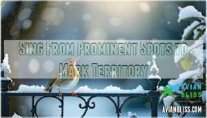 sing from prominent spots to mark territory