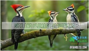 size and plumage variations