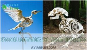 skeletal adaptations and weight differences