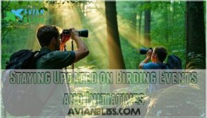 staying updated on birding events and initiatives
