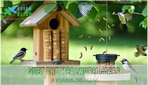 suet and mealworm cakes