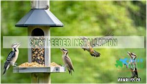 suet feeder installation