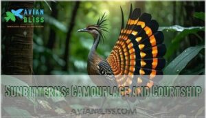 sunbitterns: camouflage and courtship