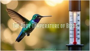 the body temperature of birds
