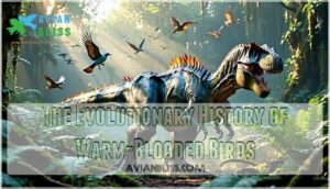 the evolutionary history of warm-blooded birds