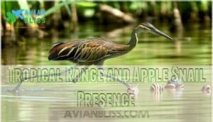 tropical range and apple snail presence