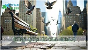 urban areas for rock pigeons